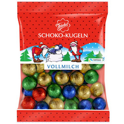 Продуктови Категории Шоколади Шоколадови топки от пълномаслен шоколад 200 гр. 30 бр